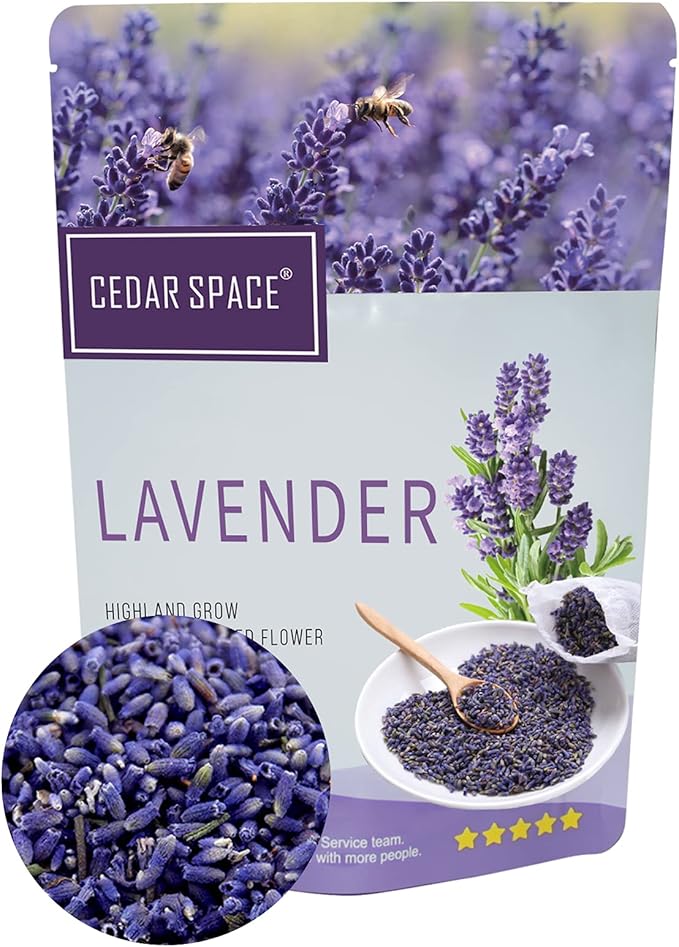 Dried Lavender Flowers for Home Fragrance Sachets Grade Dried Lavender Flowers for Tea, Baking, Lemonade, Baths, Wedding Decoration, Fresh Fragrance