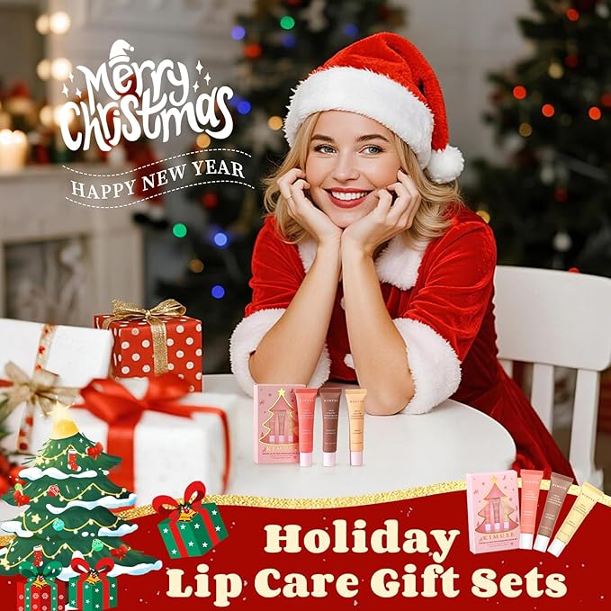 KIMUSE 3 Pack Tinted Lip Butter Hydration Balm, Hydrating Lip Treatment with Hyaluronic Acid & Vitamin E, Moisturizing Lip Balm for Shine & Hydration, Vegan Formula