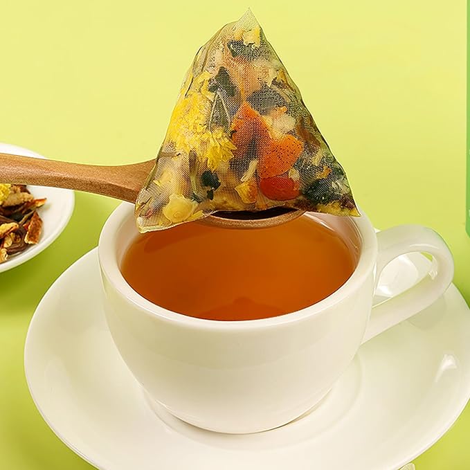 Goji Berry Chrysanthemum Tea for Liver Health, Dandelion Wolfberry Tea Bags, 8 Excellent Raw Material Formulas, Liver Cleanse & Detox Herbal Tea Bags, Vegan, Sugar-Free & Caffeine-Free (2BOX (30Bag))