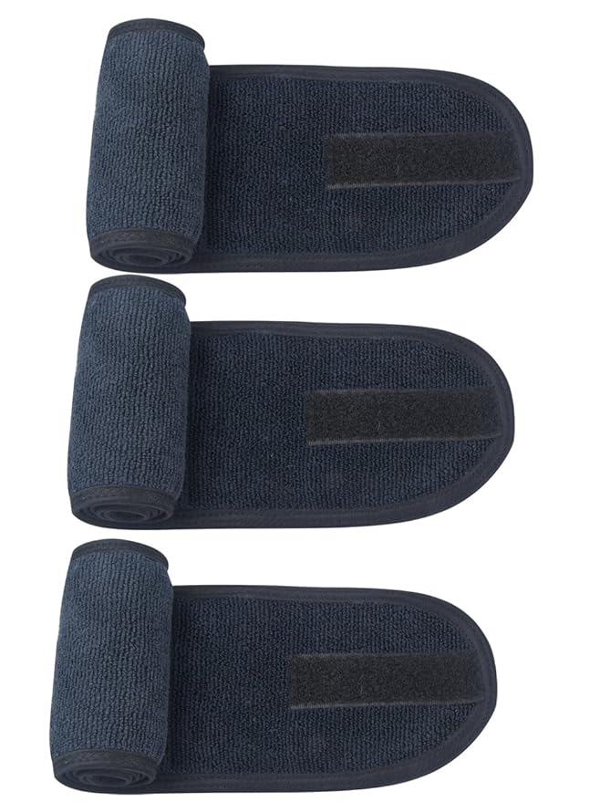 SINLAND Facial Spa Headband For Washing Makeup Cosmetic Shower Soft Women Hair Band 3 Pack