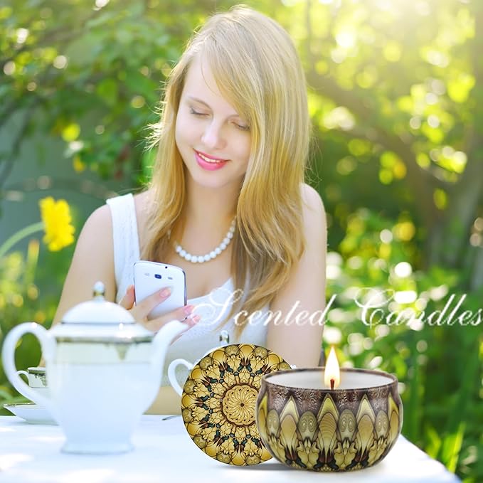 Scented Candles Gift Set, 12 Pack Candles for Home Scented, 21.12 oz Long Lasting Soy Wax Aromatherapy Candle Set with Gift Box, Birthday Gifts for Women