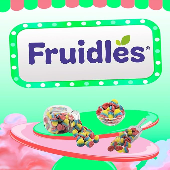 Fruidles Tropical Gummy Drops Candy, Delicious Sugar Coated Fruit Flavors Gummies (Half-Pound)