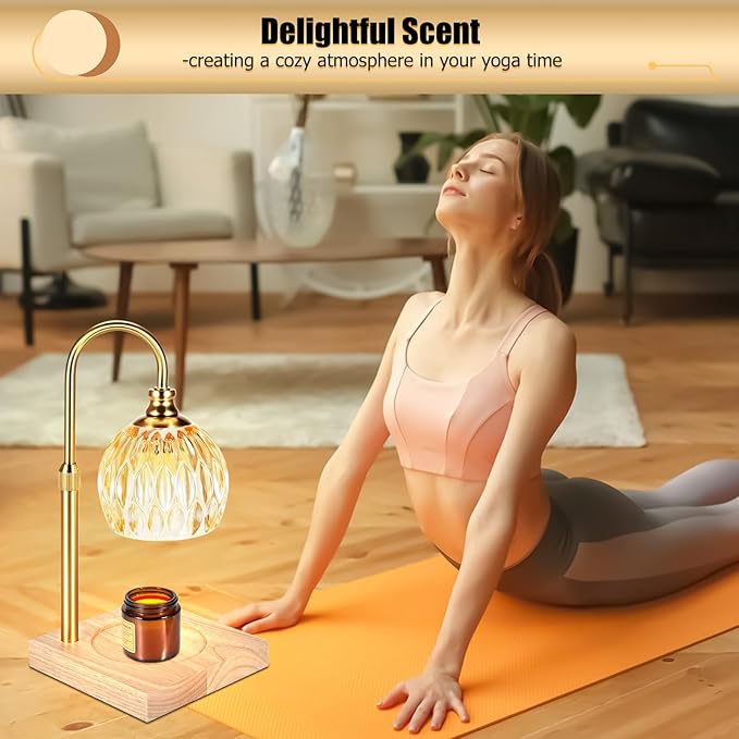 Candle Warmer Lamp, Dimmable Electric Wax Melt Warmer with Timer for Yankee Candle Large Jar Candle, Adjustable Height Candle Warmer Mother's Day Gifts for Mom Home Decor House Warming Gifts New Home