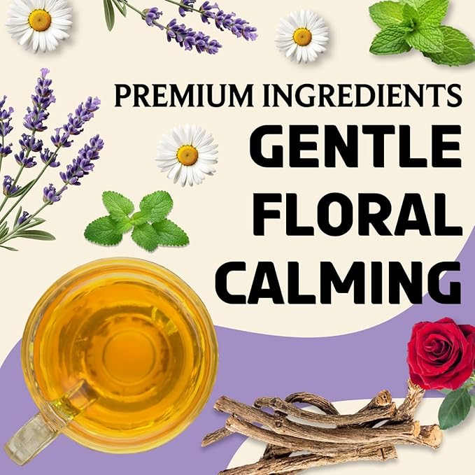 BREWIX, Valerian Comfort Tea for Sleep and Relaxation (40+ Cups, 2.82oz/80g) Caffeine-Free and Calming for Bedtime | Valerian Root, Chamomile & Lavender | Perfect Wellness Sleep