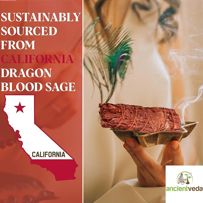 SOUL STICKS 4" Dragons Blood Sage Sticks 3 Pack with Starter Guide | Floral Organic Sage for House Cleansing and Evil Spirits Cleanse, Big Sage Smudge Sticks Bundle for Yoga Meditation Healing Rituals