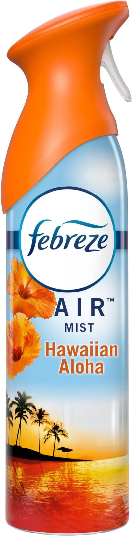 Febreze Air Freshener and Odor Fighter Spray, Hawaiian Aloha Scent, 8.8 Oz (Pack of 6)