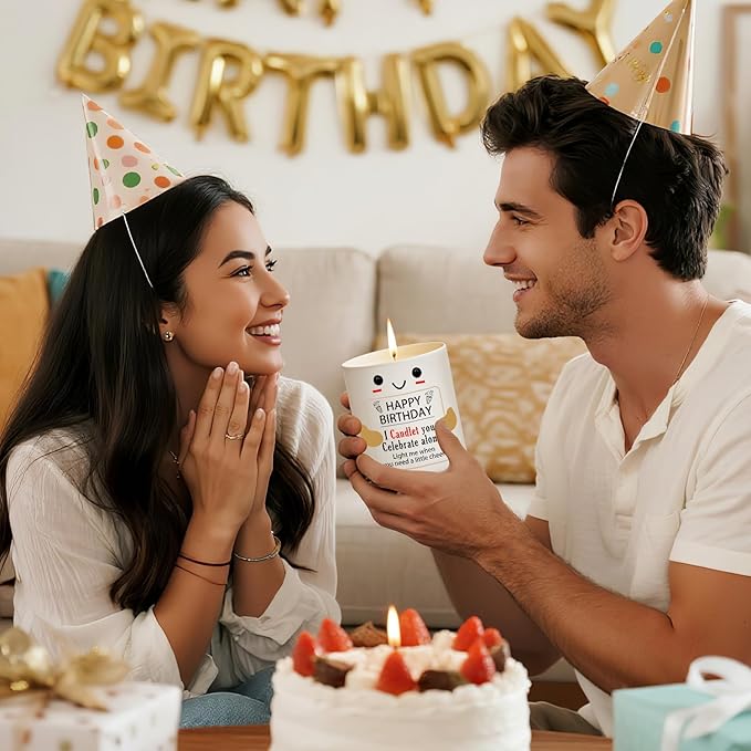 Happy Birthday Candle, Happy Birthday Gifts for Women and Men, Mom, Dad, Sister, Teacher, Friends, Wife, Husband, Coworker, Fun Gift Ideas for 30th, 40th, 50th and 60th Birthdays Party Decor