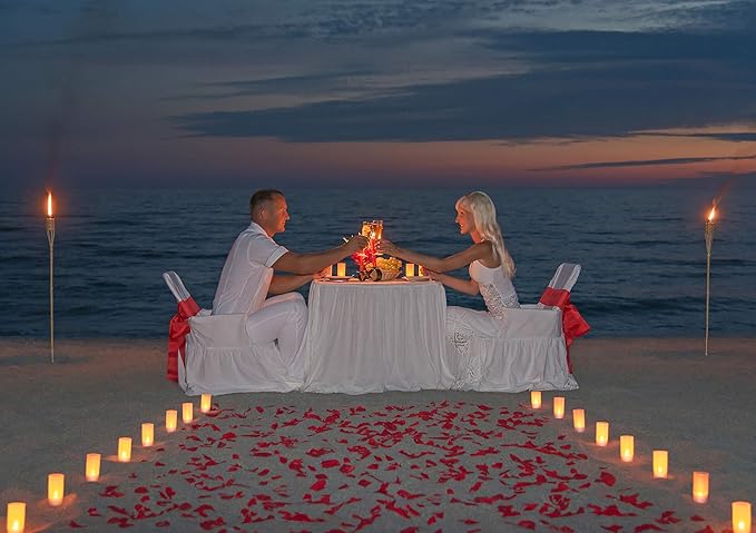 Esup Rechargeable Candles Flameless Flickering Candles Tealights 12pcs/Set with White Base, Decoration Parties, Weddings, Bar, Family, Dinner Outdoor Picnic
