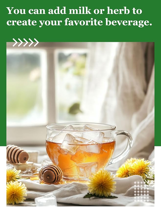 HYNTMYT Dandelion Leaf & Root Tea, Natural Roasted Dandelion Root, Mild & Earthy Taste, Caffeine Free, 120 Count