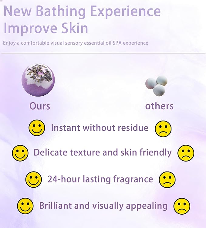 Bath Bombs Gift Set, Natural Floral Bath Bombs, Lavender, Rose, Lemon Aromatherapy, Wife or Girls Birthday Gift Ideas Gift Preferred