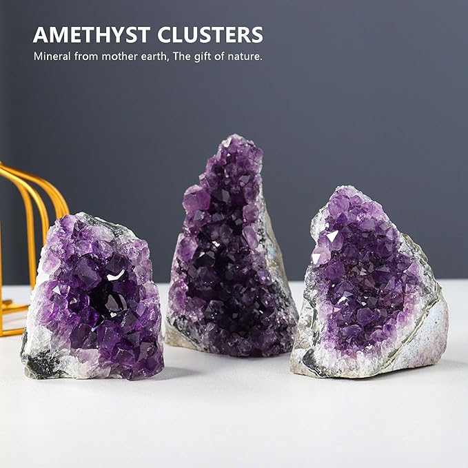 Amethyst Cluster Crystal Quartz Rock Purple Crystals Geode Healing Crystals 0.5-1LB