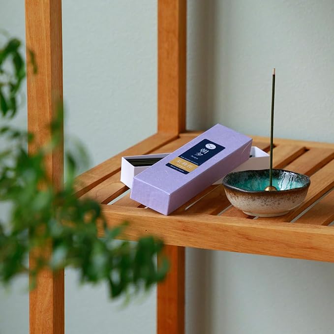 Asayu Japanese Low Smoke Jasmine Incense Sticks 20g Sample Size, 100% Made in Japan with Less Irritation, Non-Toxic Incense for Morning Energy, Yoga, Meditation or Mindfulness