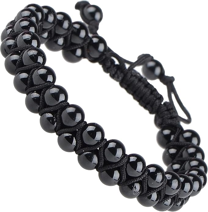 MASSIVE BEADS Double Layer Natural Chakra Healing Power Crystals Macrame Bracelet Yoga Stone Beads Gemstone Meditation Relax Anxiety Bangle for Unisex Women Men