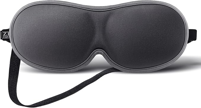 3D Sleep Mask Blackout – Ultra-Slim & Lightweight Design, Eye Mask for Sleeping, Side Sleeper Sleep Mask for Men Women, Travel Nap Meditation Airplane,Night time,Soft, Breathable (Gray)