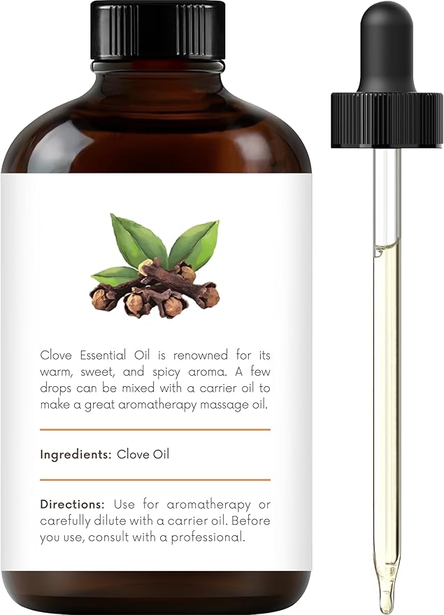 Handcraft Blends Clove Essential Oil – Huge 4 Fl Oz – 100% Pure and Natural – Premium Grade Essential Oil for Diffuser and Aromatherapy, Skin, Massage, Candle and Soap Making Fragrance