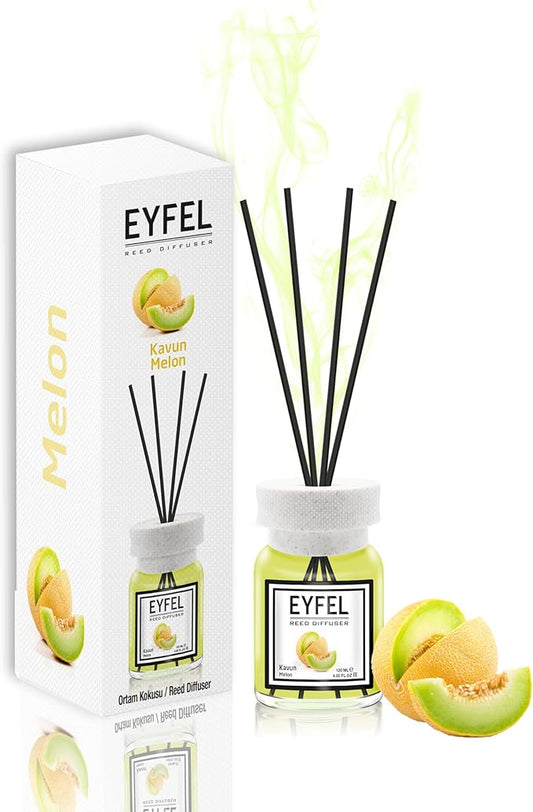 EYFEL Reed Diffusers for Home – Melon Reed Diffuser Set 4.05 fl oz Oil Diffuser Sticks, Bathroom Diffuser, Home Fragrances, Scented Sticks, Home Decor
