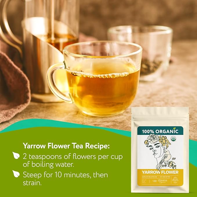 Super Value Pack 5 LB - Yarrow Flower Tea Organic - Dried Yarrow Herb Loose Leaf - Herbal Tea to Support Healthy Immune Function & Relaxation