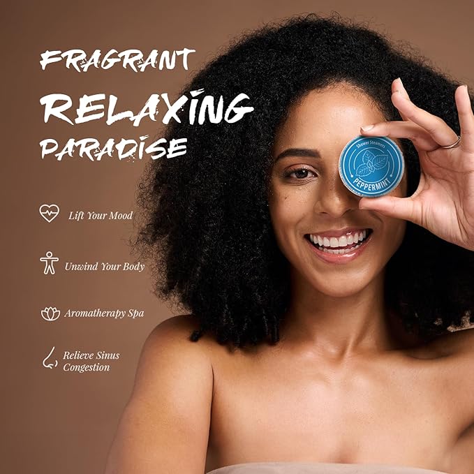 Shower Steamers Aromatherapy, 8% Natural Essential Oils, Women/Men Spa Steamer, Lingering Intense Aroma, Soothing Stress Relief, Body&Soul Relaxing Bath Bombs, Stocking Stuffer for Friend/Family