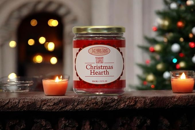 Christmas Hearth Scented Blended Soy Candle - Smoky Fireplace Fragrance - Hand Poured in USA by Just Makes Scents (12 oz)