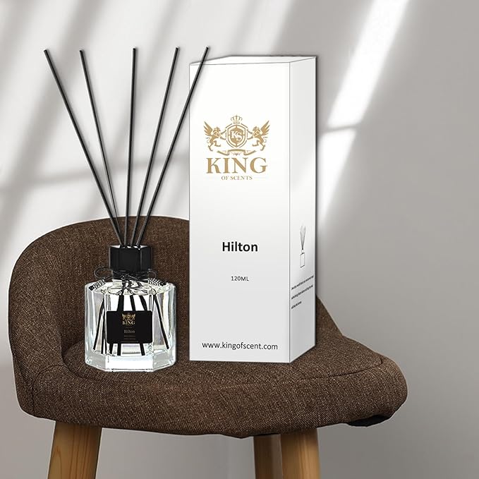 Reed Diffuser & Oil Diffuser Sticks with Flower, Aromatherapy, Home & Kitchen Décor,Fragrance and Gifts (120ml) Hilton Hottle.