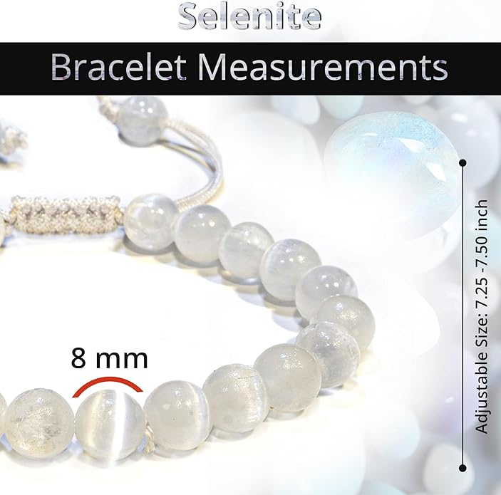 Energy Protection Crystal Handmade Adjustable Bead Bracelet Perfect for Men, Women’s Gift - Gemstone Healing Stretch Bracelet Pulsera Para Hombre Mujer Stocking Stuffer