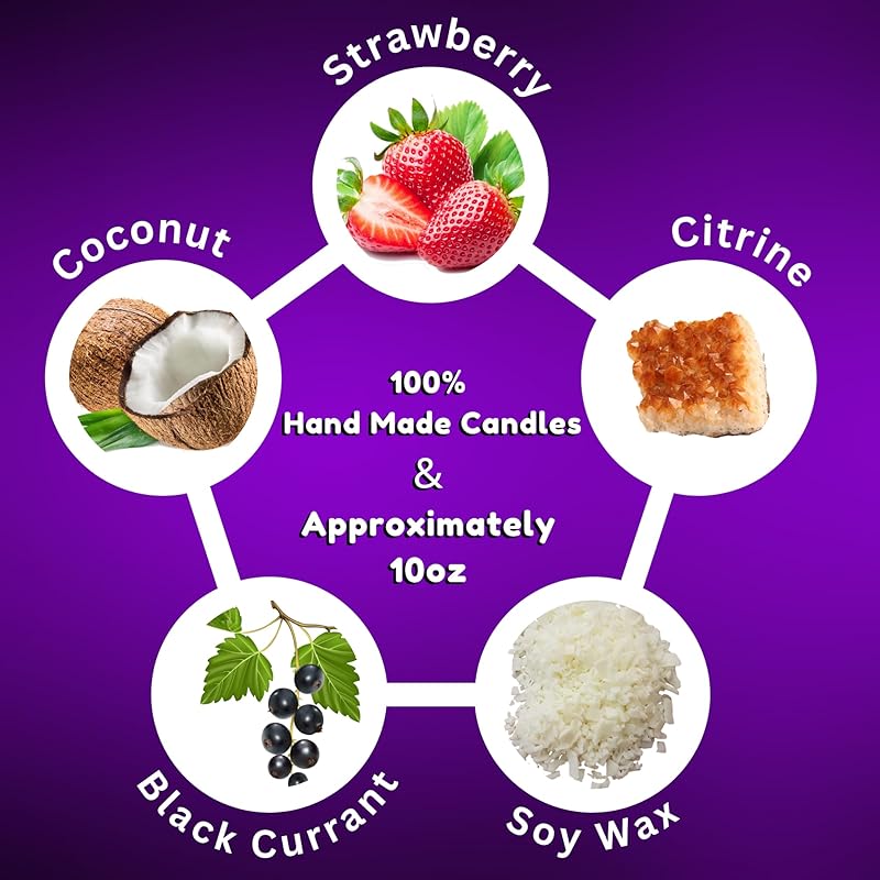 555 Angel Number Candle, 10oz, Crystal candle, 100% Soy Wax & Phthalate-Free Fragrance candles, Gifts candles for women, Angel Number Gift, Healing Candle, Spiritual Candle