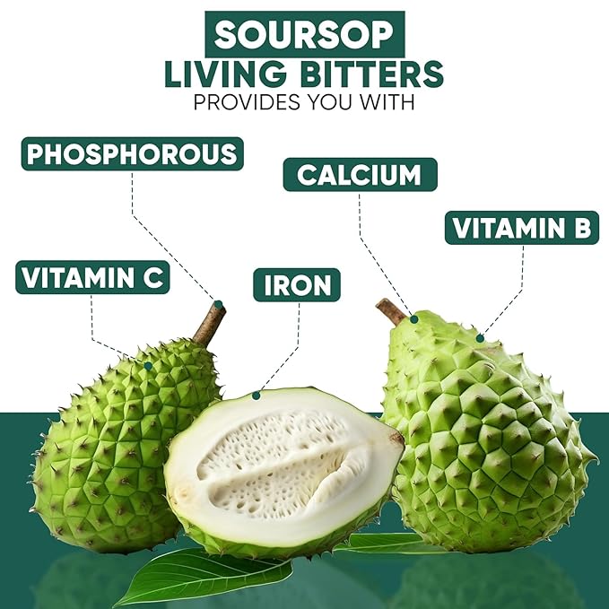 Herboganic Soursop Living Bittersfor overall Health and wellness | 8 Oz