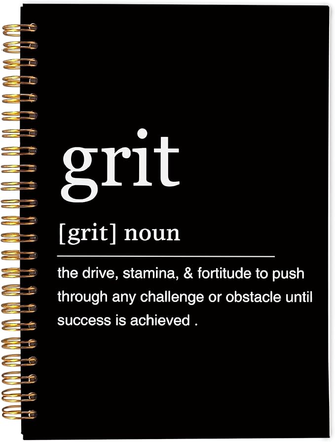 Inspirational Spiral Notebook,Inspirational Journal,Inspirational Journal for Women Men Writing,Grit Spiral Notebook 8.3×5.5 Inch