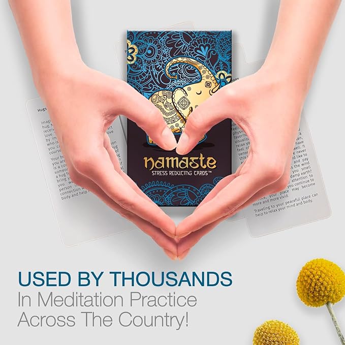 Namaste Mindfulness Cards - Stress & Anxiety Relief, Meditation Cards - Self Care Gifts for Women - MSS Inc
