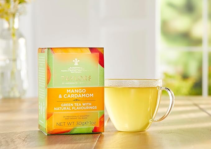 Taylors of Harrogate Mango & Cardamom Green Tea, 20 Count (Pack of 1)