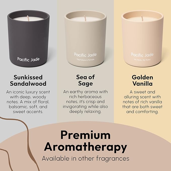 Hand Poured 100% Natural Soy Candle 11oz - Luxury Fragrance in Matte Glass for Home or Gift - Premium Cotton Wick for 60 Hours Burn Time - Woman-Founded Brand (Lavender Cove)