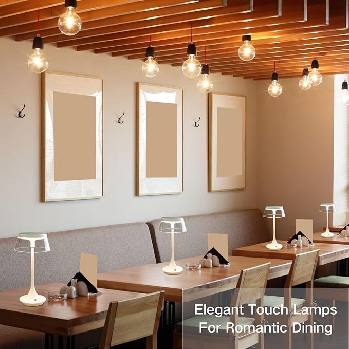 JHY DESIGN 3-Color Light Dimmable Bedside Table Lamp 10.5" H Nightstand Lamp Touch Control Lamp for Bedroom Living Room Indoors Outdoors(4PCS)