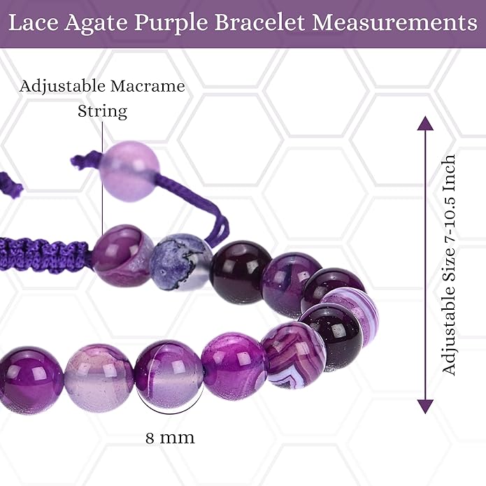 Energy Protection Crystal Handmade Adjustable Bead Bracelet Perfect for Men, Women’s Gift - Gemstone Healing Stretch Bracelet Pulsera Para Hombre Mujer Stocking Stuffer