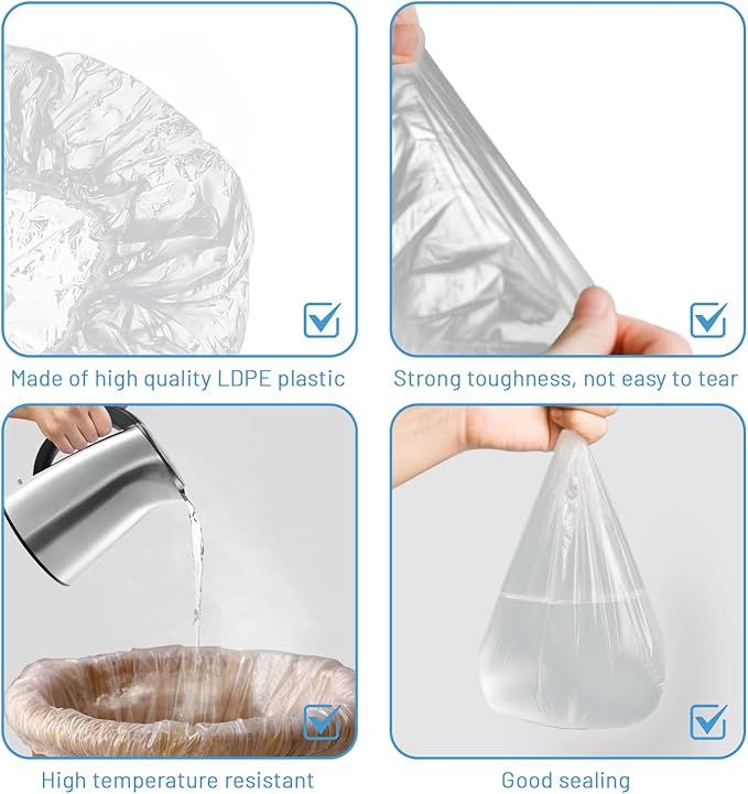 25Pcs Transparent Pedicure Liners, Disposable Unbreakable Cleansing Foot Pads Bath Pedi Liners, One Size Fits Most Foot Spa for Bath Pedicure Supplies Spa Kit with Elastic Band for Hotel Home Use