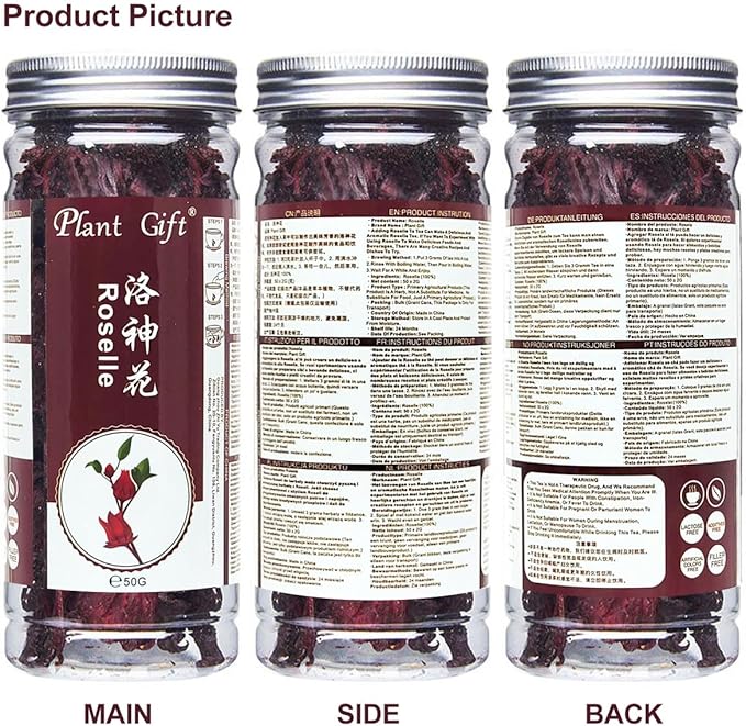 100% Roselle Hibiscus 50g/1.76oz Fresh, Non GMO Loose Leaf, Natural Dried Flowers Herbs for Soap Making, Syrup, Drinks, Baking, DIY Beauty, Sachets & Fresh Fragrance