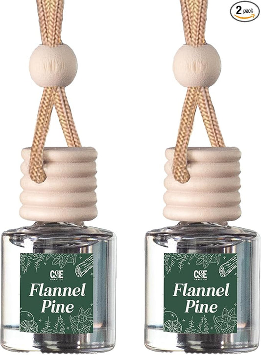 CANDECraftCo Car Air Hanging Fragrance Oil, Car Auto Freshener for Essential Oils, Scents Fragrance Aromatherapy Automobile Diffuser, Long Lasting (Flannel Pine)