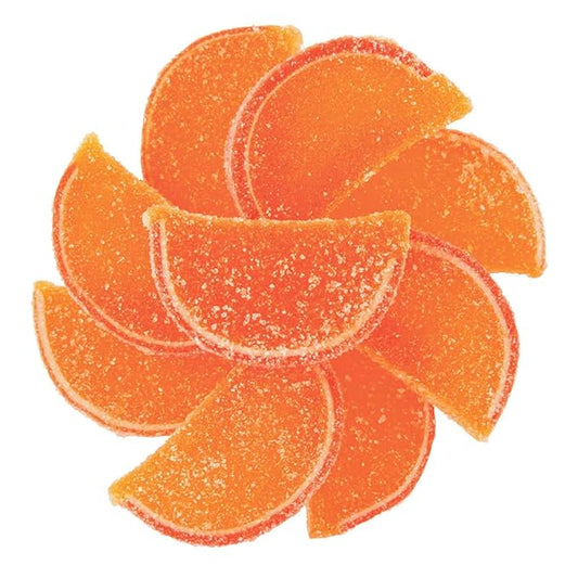 NY Spice Shop Fruit Slices Jelly Candy - 1 Pound Sour Peach Candied Fruit - Fruit Candy Slices - Bulk Gummy Candy Slices - Old Fashioned Candy For Sweet Lovers