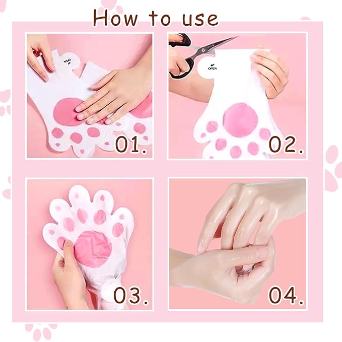 Hand Masks, 6 Pairs Hydrating Exfoliating Hand Peeling Mask, Smooth Hand Masks Moisturizing Gloves Overnight for Dry, Rough, Cracked Hands, Hand Skin Moisturizer Glove for Women Men（A