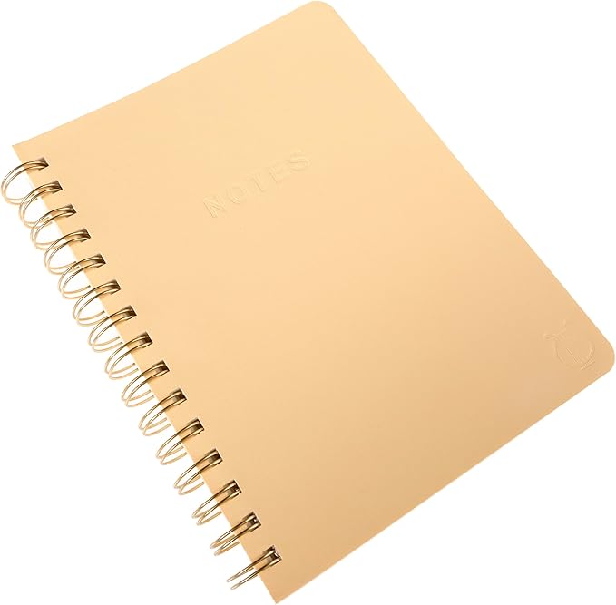 Graphique Apollo Vegan Leather Journal, Spiral Notebook for Writing, 192 Lined Pages, 6” x 8”