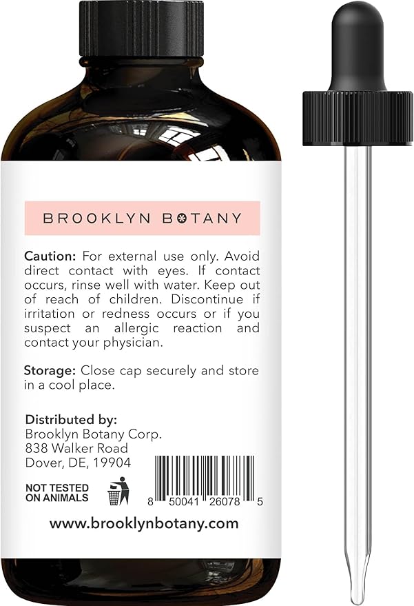 Brooklyn Botany Camphor Essential Oil - Huge 4 Fl Oz - 100% Pure and Natural - Premium Grade with Dropper - for Aromatherapy and Diffuser
