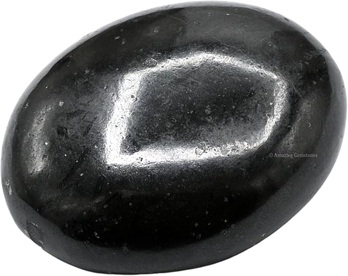 Black Tourmaline Crystals and Healing Stones - Large Palm Stone Crystals Piedra - Crystal for Good Luck, Positive Energy, Meditation - Unique Stocking Stuffers and Birthday Gifts for Women, Men