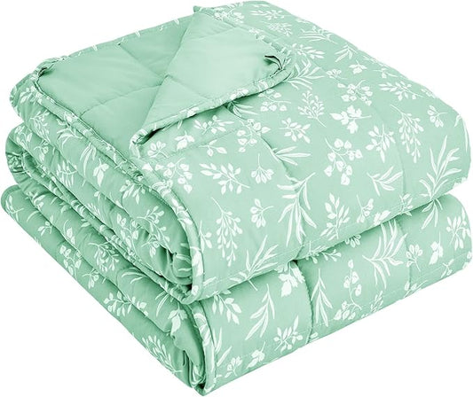 25 lbs Weighted Blanket Queen Size for Adults (60”x 80”, Cyan) Cooling Heavy Blanket for Sleeping Perfect for 240-260 lbs, Winter Thick Breathable Blanket with Premium Glass Bead, Machine Washable