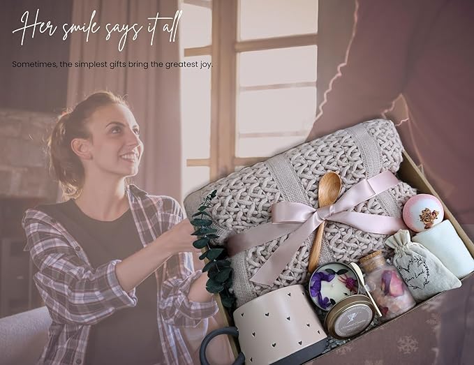 Thinking of You Gift Baskets for Women -Brithday Gift,Best Friend/Sister Gifts,/Self Care Package,After Surgery, Sympathy Gifts, Get Well Soon Gift/Grief/Bereavement/Miscarriage Gifts for Women