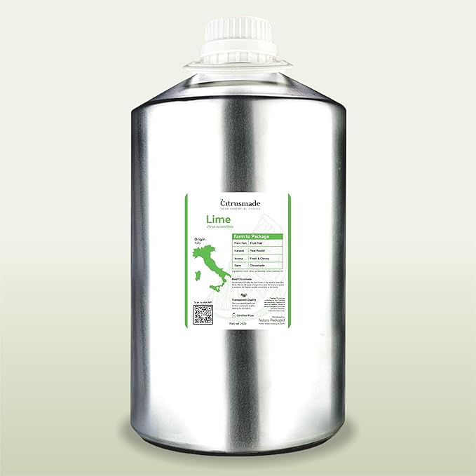 Lime Essential Oil - Direct from Citrusmade in Sicily- Pure Essential Oils for Diffusers and Aromatherapy in The Mediterranean - 100% Pure Therapeutic Grade (22lbs)