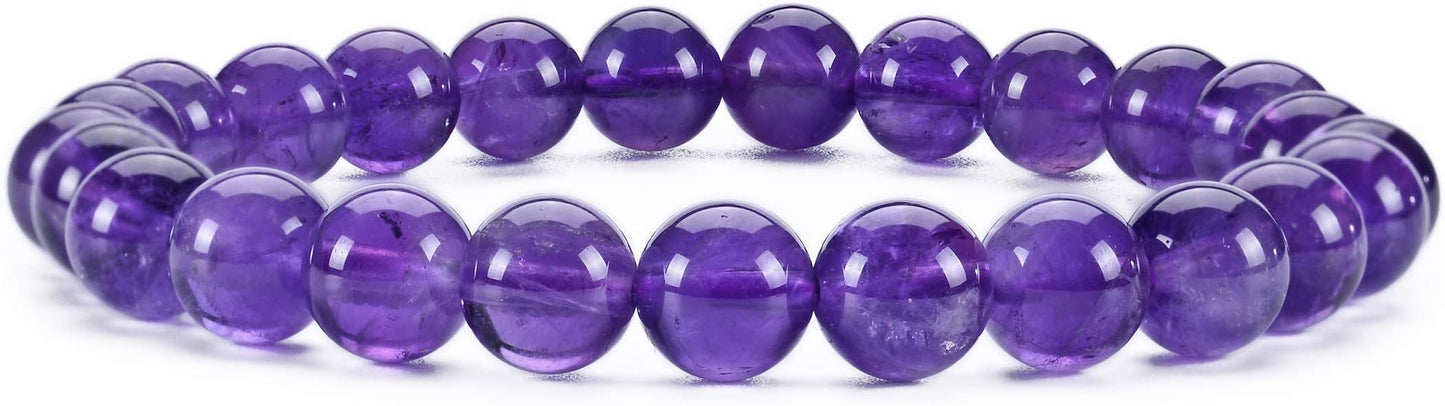 Cherry Tree Collection - Small, Medium, Large Sizes - Gemstone Beaded Bracelets For Women and Men - 8mm Round Beads