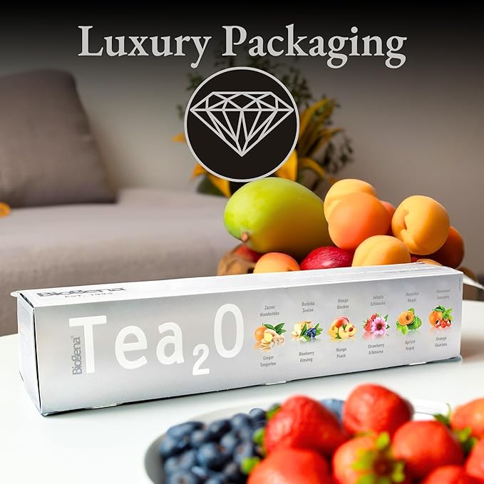 Biogena Tea2O Tea Assortment Gift Box, Flavored Fruit Tea Sampler Gift Set Box- (6x10 Tea Bags Variety Pack)