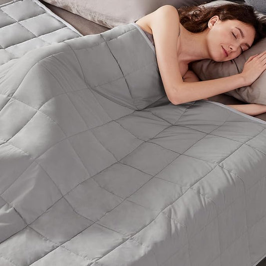 anfie Weighted Blanket(48"x72" 15lbs Twin Size),Ultra Soft and Cozy Cooling Weighted Blanket for Adult,Heavy Blanket with Machine Washable Soft Blanket