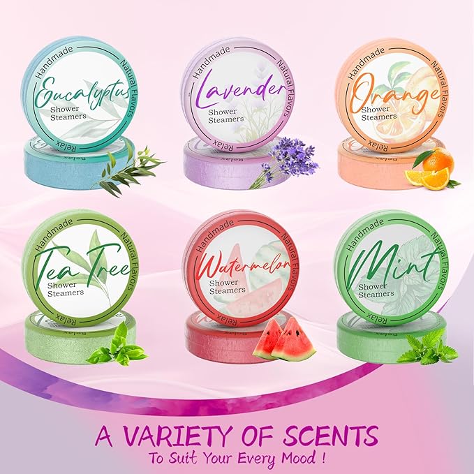 Shower Steamers Aromatherapy 8 Pack - Gifts for Women, Shower Bombs with Essential Oils, Self Care and Stress Relief Stocking Stuffers, Birthday Gifts for Women and Men. Dreamy Watercolor Style