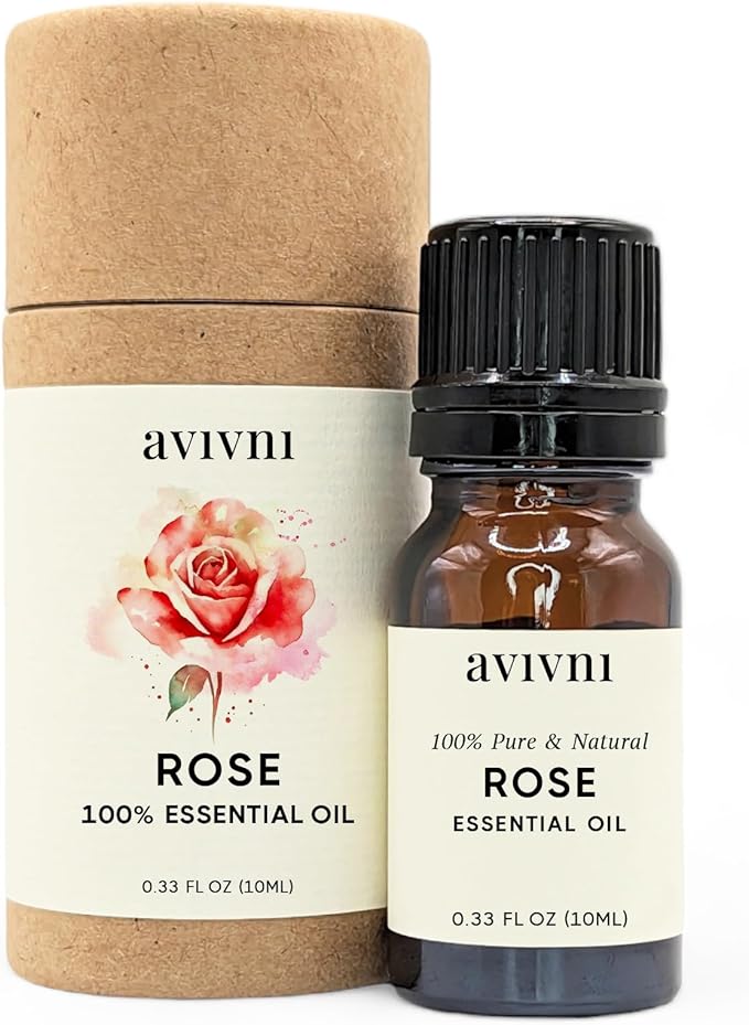 Avivni Rose Otto Essential Oil - 100% Pure & Natural, Undiluted for Aromatherapy, Hair, Diffuser (0.33oz - 10ml)
