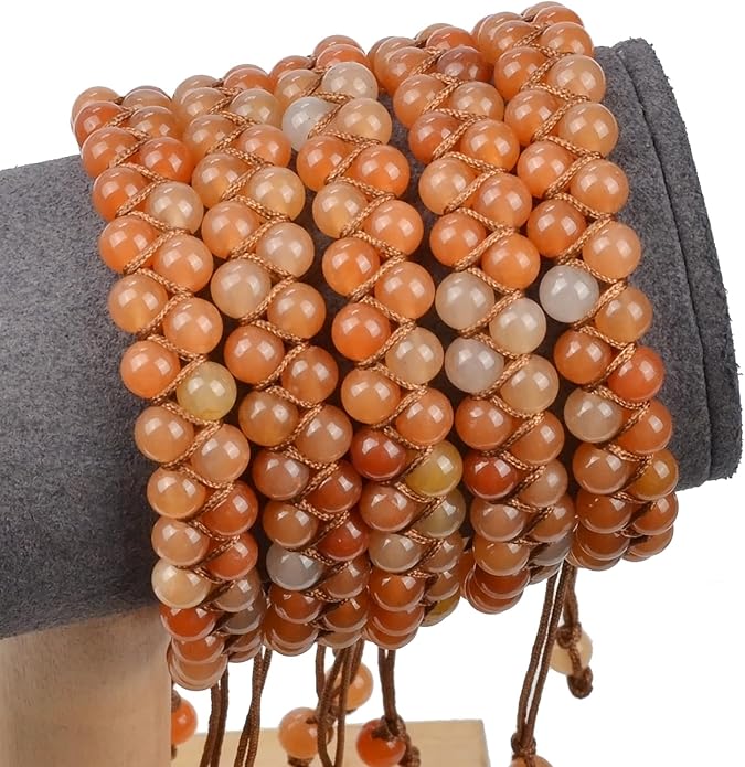 MASSIVE BEADS Double Layer Natural Chakra Healing Power Crystals Macrame Bracelet Yoga Stone Beads Gemstone Meditation Relax Anxiety Bangle for Unisex Women Men